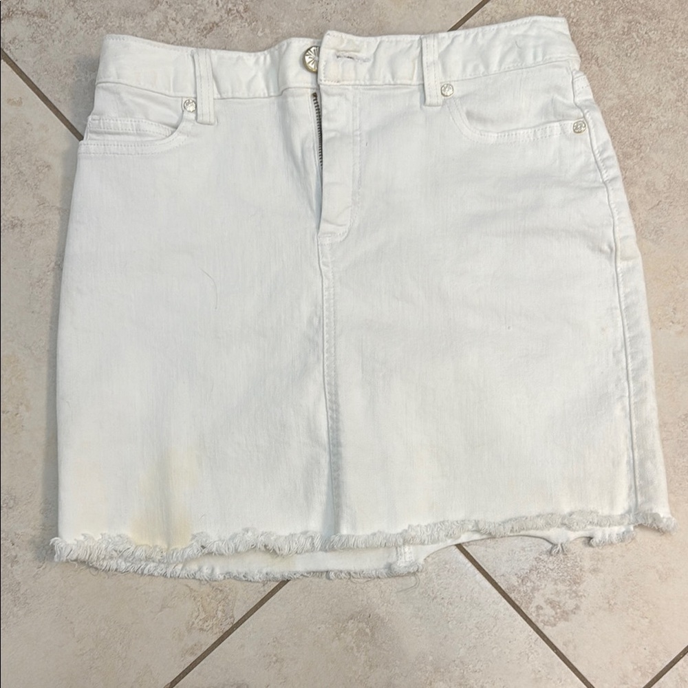 Lilly Pulitzer White Pencil Mini Skirt for Casual Wear
